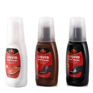 Liquid Shoe Polish for Leather Maintenance and Care Anti-Mildew Sponge Applicator Black Shoe Shine Women’s All Seasons 75ml