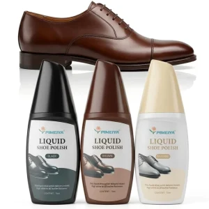 Liquid Shoe Polish with Sponge Applicator Instant Shine Protects Leather for Shoes Boots Handbag Covers Scratches Ready to Ship
