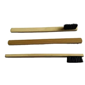 Long Bamboo Handle Shoe Brush for Pig Hair Shoe Cleaning Polishing Shining and Dust Removal at Shoe Edge