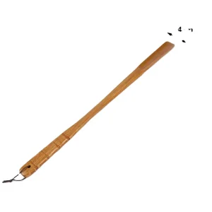 Long Craft Wooden Shoe Horn Wood Long Handle Shoehorn Lifter with Hanging Rope for Shoes Accessories Horns
