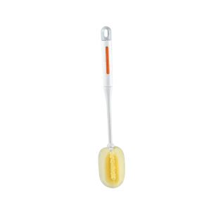 Long Handle Cup Cleaning Brush Dual Sponge and Bristle Design Ideal for Deep Cleaning Bottles Cups and Containers