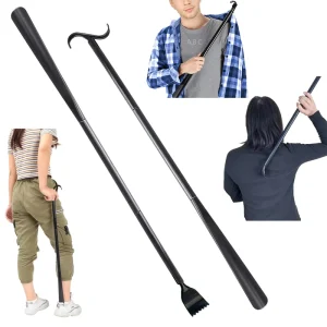 Long Handle Dressing Stick Shoehorn Sock Aid Device, Plastic Shoe Horn for Elderly, Disability, Pregnant Women