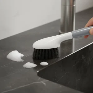 Long-Handle Eco-Friendly PP PET Shoe Cleaning Brush Thick Stiff Bristles for Bathroom Shoes Tiles Carpets