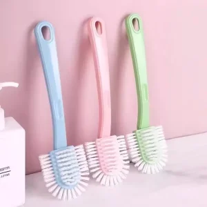 Long Handle Multi Purpose Plastic Cleaning Brush Soft Nylon Bristle Shoe Brush With Hanging Hole Household Bathroom Scrub Tool