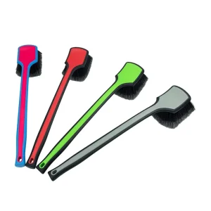 Long Handle Soft Bristle Car Wheel Tire Cleaning Brush Non Scratch Auto Rim Detailing Wash Brush For Truck Motorcycle Wheel Hub