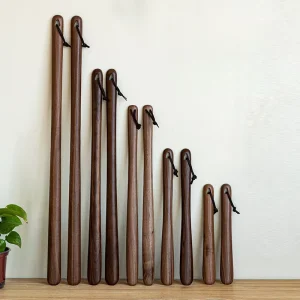 Long Handle Solid Wood Shoe Horn Luxury Light Paddle for Household Shoe Lacking Rick Draw Stick for Easy Shoe Pulling