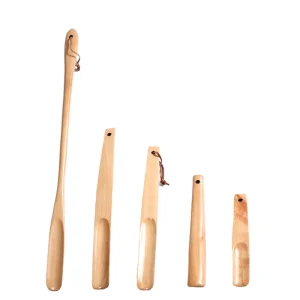 Long Handle Wooden Shoe Horn Wear Shoe Helper Small Travel Shoe Horns