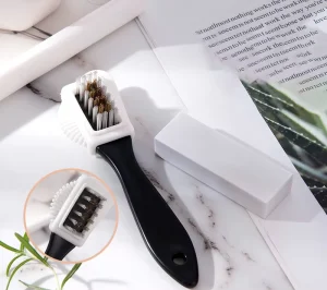 Long Handled Buckskin Shoe Brush Brass Wire Double Sided Shoe Brush Shoe Cleaner Brush