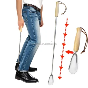 Long Handled Extendable Stainless Steel Shoehorn Adjustable Expander Shoe Horn Telescopic Foldable Metal Shoe Horn Hand Tools