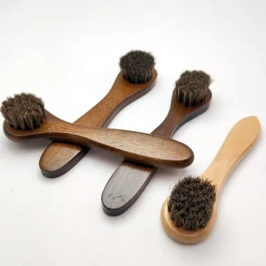 Long Handled Horsehair Shoe Brush Not Dirty or Harmful to Hands Leather Shoe Brush