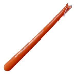 Long Handled Plastic Shoe Horn With Curved Handle and Hang up Strap
