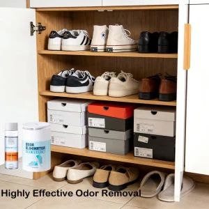 Long lasting Deodorizing Gel for Shoe Cabinets Decomposes Odors at the Source for Highly Effective Deodorization