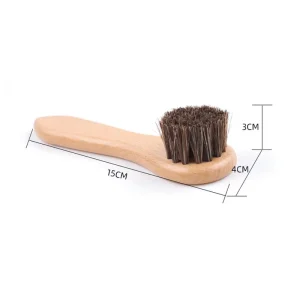 Lotus Horse Hair Shoe Cleaning Brush with Wooden Handle Dust Polishing and Gift Cleaning Brushes