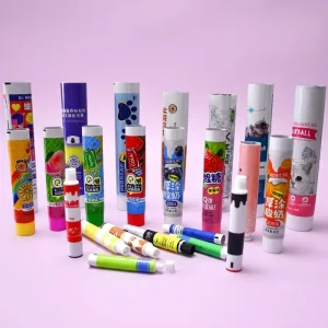 Luxury Grade Bubble Gum Packaging Tube 12.7-35mm Diameter Screw Top Cap Custom UV Print