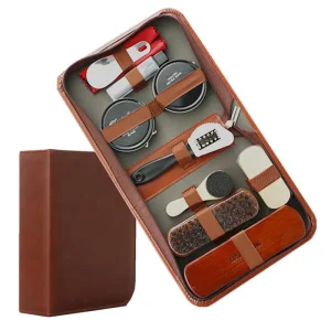 Luxury Hotel Use Leather Shoe Care Kits 10 Piece Set Black Colorless Shoes Oil Cleaning Men Leather Shoe Cleaning Clean Kit