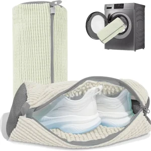 MIXWARES Polyester Shoe Washing Machine Bag Laundry Shoe Bag for Washer and Dryer 360° Deep Cleaning Machine for All Shoes
