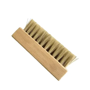 MXK690 Wooden Shoe Brush with Horse Hair and Beech Wood Handle Portable Shoes Cleaning and Polish Brush