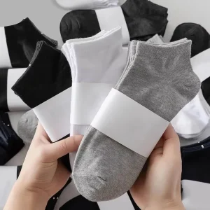 Man’s Cotton Leisure Socks Deodorant Sweat Absorbent Anti Friction Thin Spring Summer No Show Short Socks