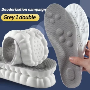 Manufacturer High Elastic PU Shock Absorption Breathable Foot Pads Super Soft Running Sports Insoles