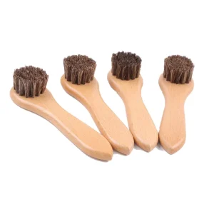Manufacturers Beech Horse Hair Brush Cleaning Dust Polishing Gift Wooden Handle Shoe Cleaning Brush
