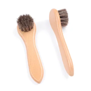 Manufacturers Beech Horse Hair Brush Cleaning Dust Polishing Gift Wooden Handle Shoe Cleaning Brush