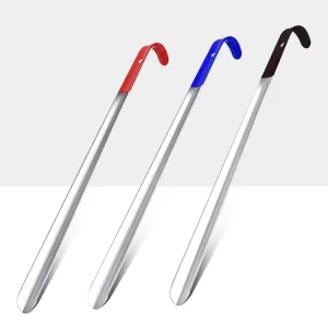 Men Women Shoes Stainless Steel Metal Shoe Horn Long Handle