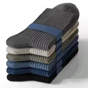 Men’s Business Socks Deodorant Sweat-absorbent Summer Socks Men’s Pure Cotton Summer Thin Mid-tube Socks