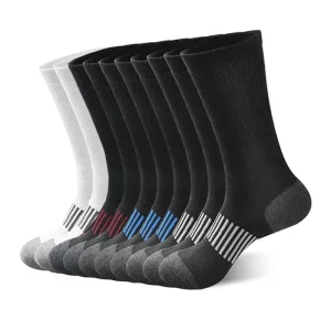 Men’s Casual Crew Socks for Summer Sports & Daily Use Breathable Quick Dry Deodorant Effect with Logo on Body for Basketball