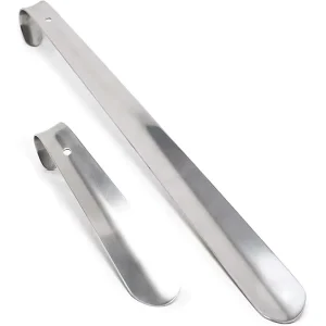 Men’s Ladies Elderly Children Universal Stainless Steel Metal Shoehorn Helps Wearing Shoes