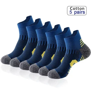 Men’s Sports Crew Socks Anti Bacterial Sweat Absorbent Deodorant Knitted for Basketball Climbing Cycling Indoor Outdoor