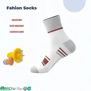 Men’s Sporty Design Autumn Socks High Quality Crew Breathable Striped Socks Men’s Deodorant