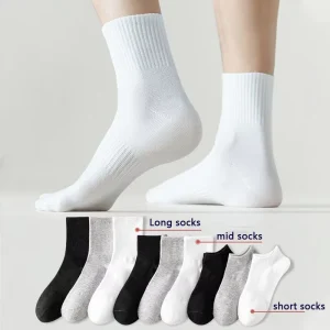 Men’s Summer Sports Quality Cotton Sweat Absorbent Deodorant Antibacterial Casual Socks Men’s Socks Custom Sock