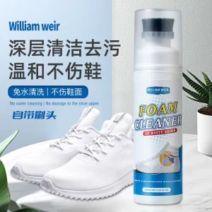 Mesh Shoe Washing Bubble Mousse Stain Remover for Sports Shoes Sneakers Yellow and White Shoe Cleaning Agents