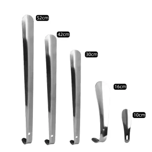 Metal Shoe Horn Stainless Steel Slip on Shoes Helper for Seniors Kids Men & Women Boots High Heels