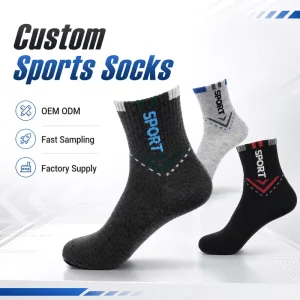 Mid tube Autumn Winter Solid Color Casual Sports Men’s Socks Breathable Sweat Absorbent Deodorant Durable Cotton Socks