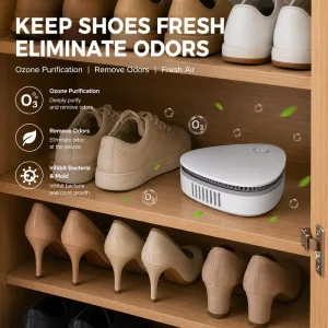 Mini Battery Powered Ozone Machine for Hunting Home Shoes Cabinet Fridge Cat Litter Deodorant Roll On