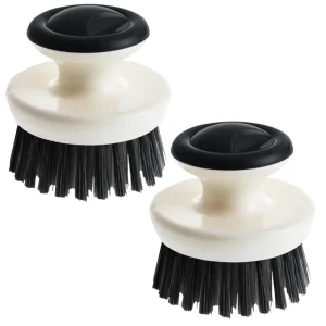 Mini Mushroom Handheld Pot Cleaning Brush Hard Nylon Bristle Kitchen Dish Sink Scrub Brush Non Scratch Cleaning Scrubber