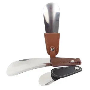 Mini Shoe Horn Metal with Logo Stainless Steel Man and Women Shoe Helper Convenient Customized Shoehorn