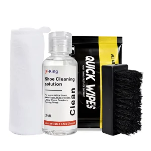 Mini Sneaker Cleaning Kit with Brush Cloth Wipes for Daily Carry Shoe Stain Remover