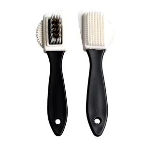 Multi Function Cleaner Copper Plated PP Wire Plastic Shoe Polish Brush PP Bristles Cleaning Brush