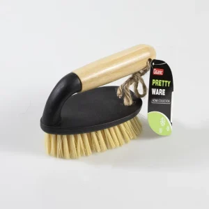 Multi Function Eco Friendly Bristle Handheld Laundry Pets Shoes Clothes Durable Cleaning Scrub Brush with Bamboo Wooden Handle