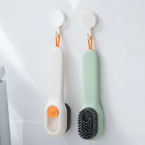 Multi Function Liquid Adding Shoe Cleaning Brush Soft Gentle Bristle Shoe Washing Scrubber No Scratch Shoe Surface Laundry Brush