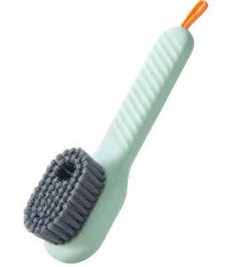 Multi Function Press Type Liquid Shoe Brush Long Handle Plastic for Clothes and Shoes Washing
