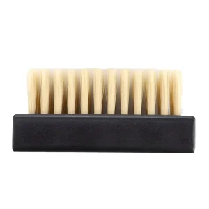 Multi Functional Black Wood Handle 100% Pure Boar Hair Medium Soft Shoe Sneaker Brush for Polish Leather Clean Suede