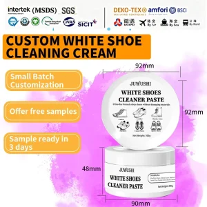 Multi Material White Shoes Cleaner Paste for Sneakers Rubber Soles Mesh Uppers Stain Removal Whitening 280g