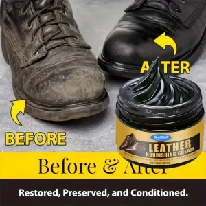 Multi Purpose Black Leather Care Wax Kit for Shoes Bags Jackets & Furniture Cleaning & Polishing