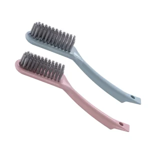 Multi Purpose Gentle Handheld Cleaning Brush Soft PET Bristles Plastic Handle Modern Design Delicate Surfaces Shoes Cleaning
