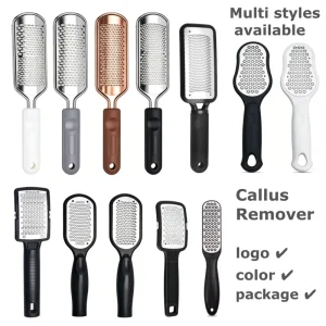 Multi Styles Stainless Steel Foot File Effective Callus Remover Tool With Cover For Dead Skin For Foot Care