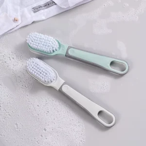 Multi functional Hard bristled Handheld Portable Shoe Cleaning Brush with Plastic Handle and PP Bristles
