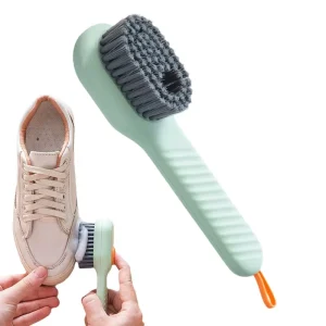 Multi functional Household Press Type Automatic Dosing Laundry Shoe Soap Soft Hair Laundry Cleaning Brush with Long Handle